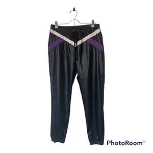 AKIRA Faux Leather Jogger Pants (black label)